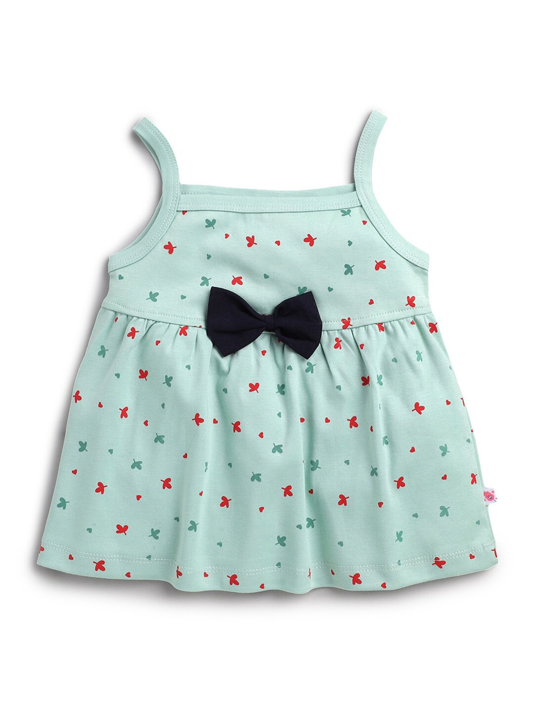 

Hopscotch Girls Green & Red Floral Strappy Cotton Dress