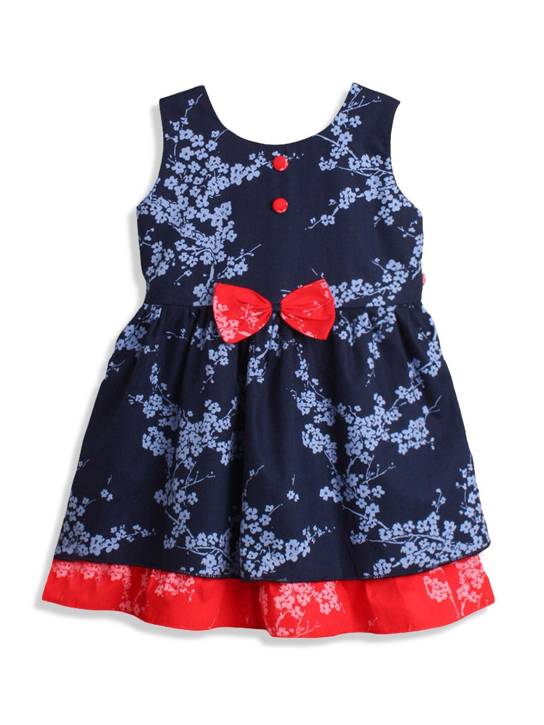 

Hopscotch Blue & Red Floral Cotton Dress