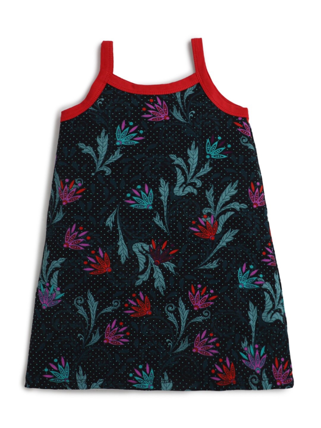

Hopscotch Girls Black Printed Nightdress