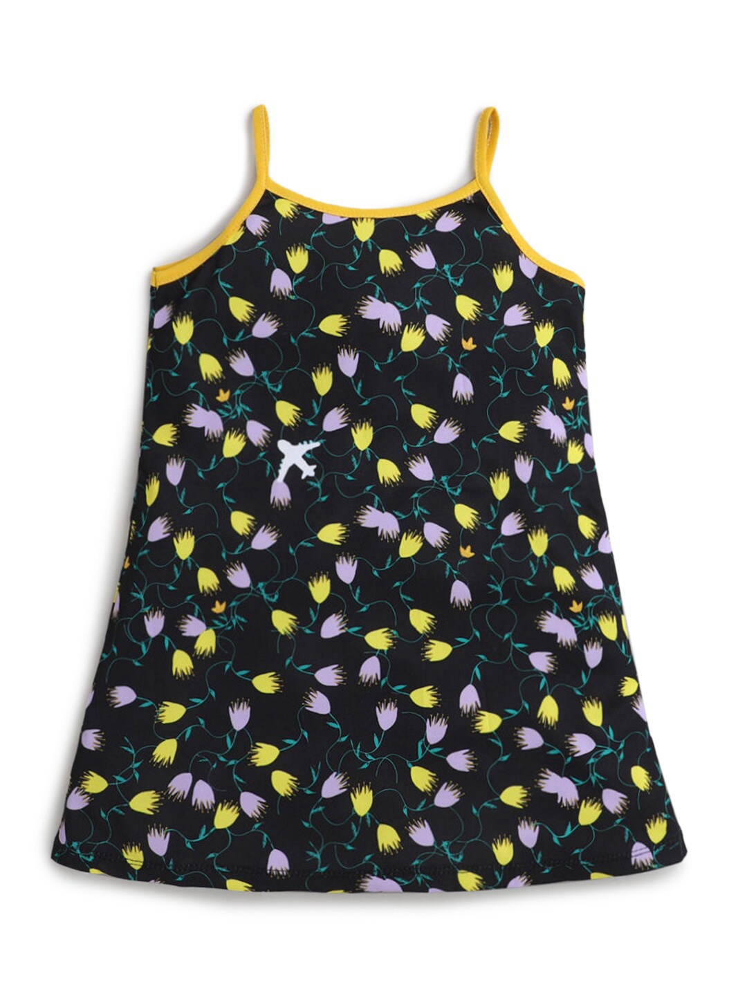 

Hopscotch Girls Black Printed Nightdress