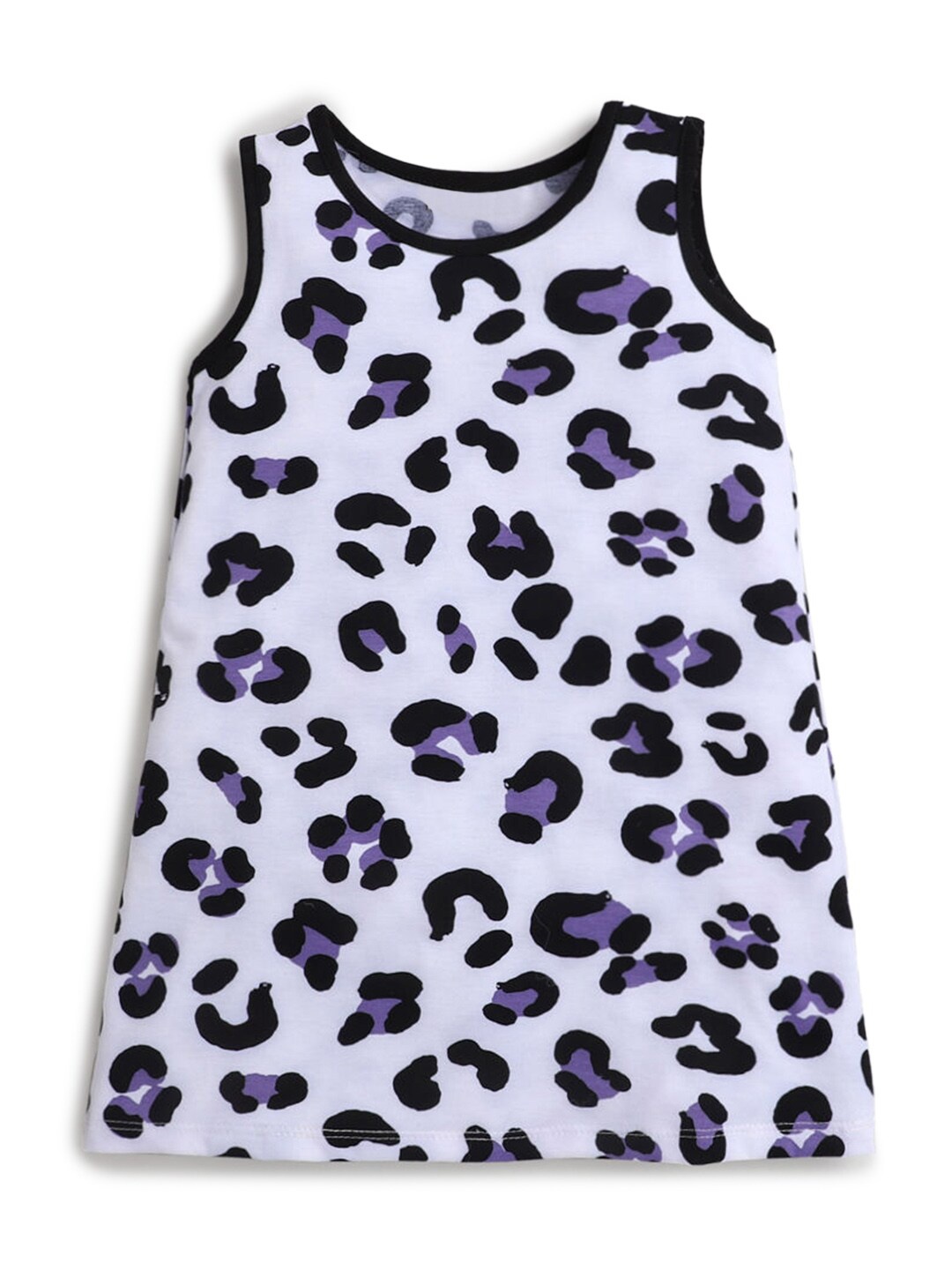 

Hopscotch Girls White Animal Printed A-Line Dress