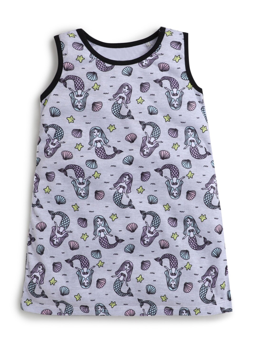 

Hopscotch Girls Grey Mermaid Printed Nightdress