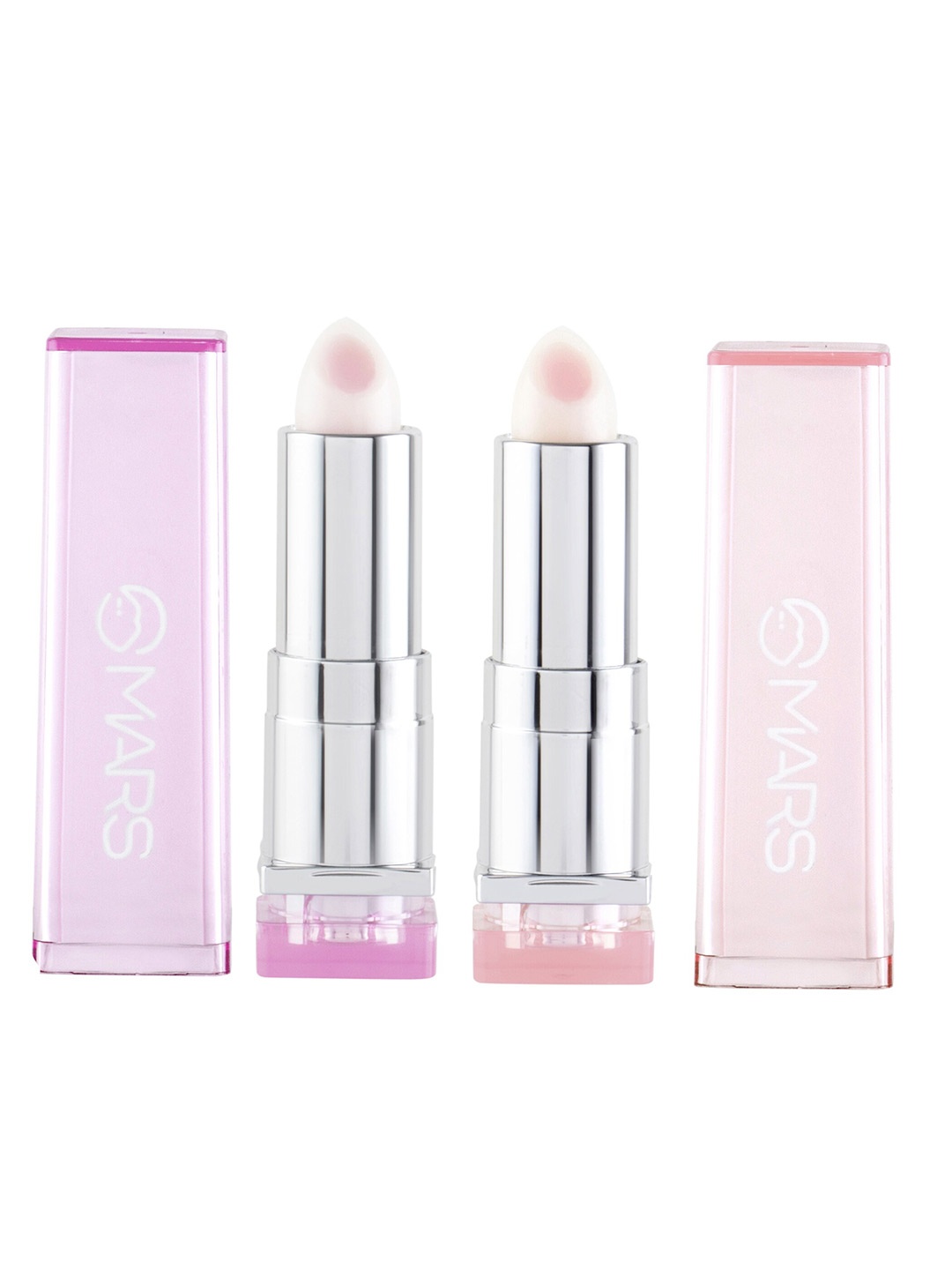

MARS Set of 2 Lip Lollies - Moisturising Lip Balm - Peach & Strawberry, Pink