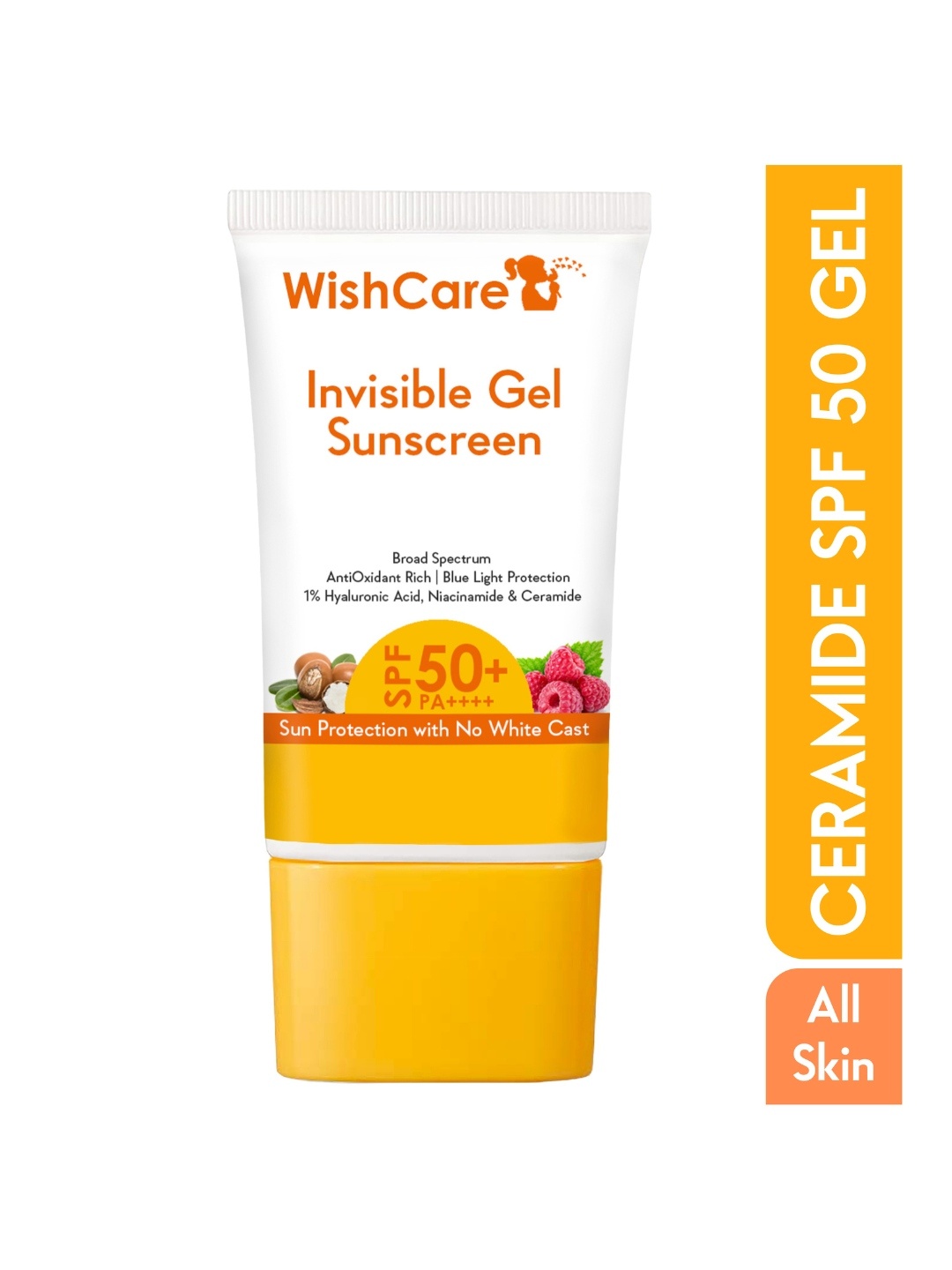 

WishCare Invisible Gel Oil Free SPF 50+ PA++++ Sunscreen - 50 g, Yellow