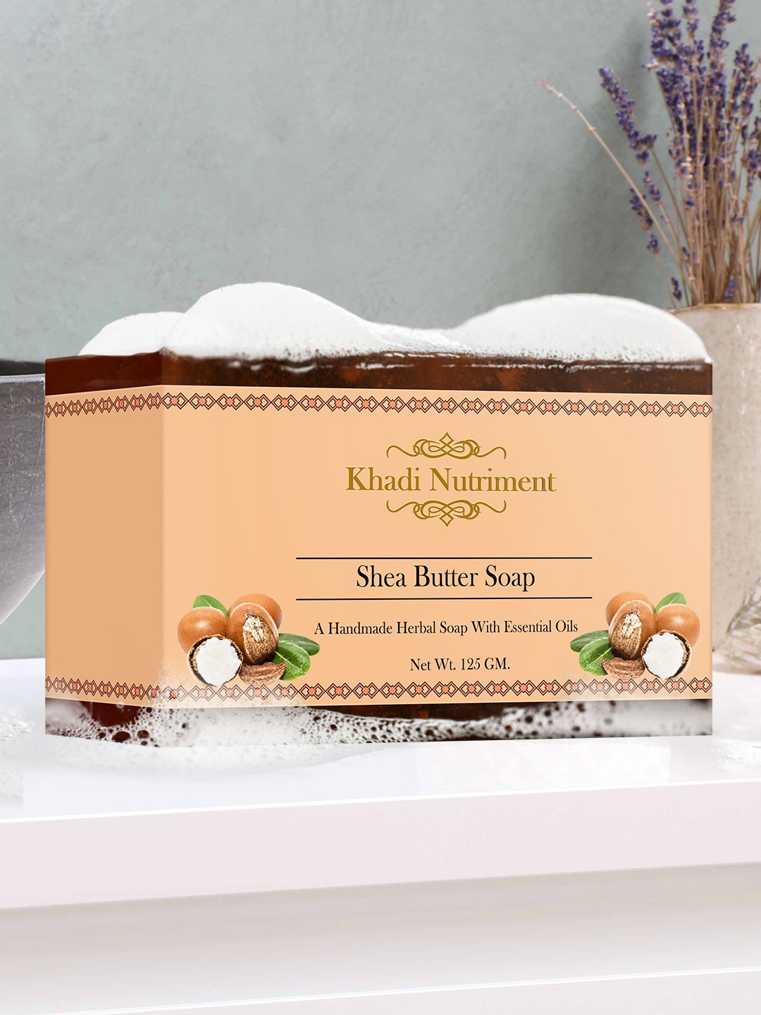 

Nutriment Khadi Set of 5 Shea Butter Herbal Soal 125 g each, Beige