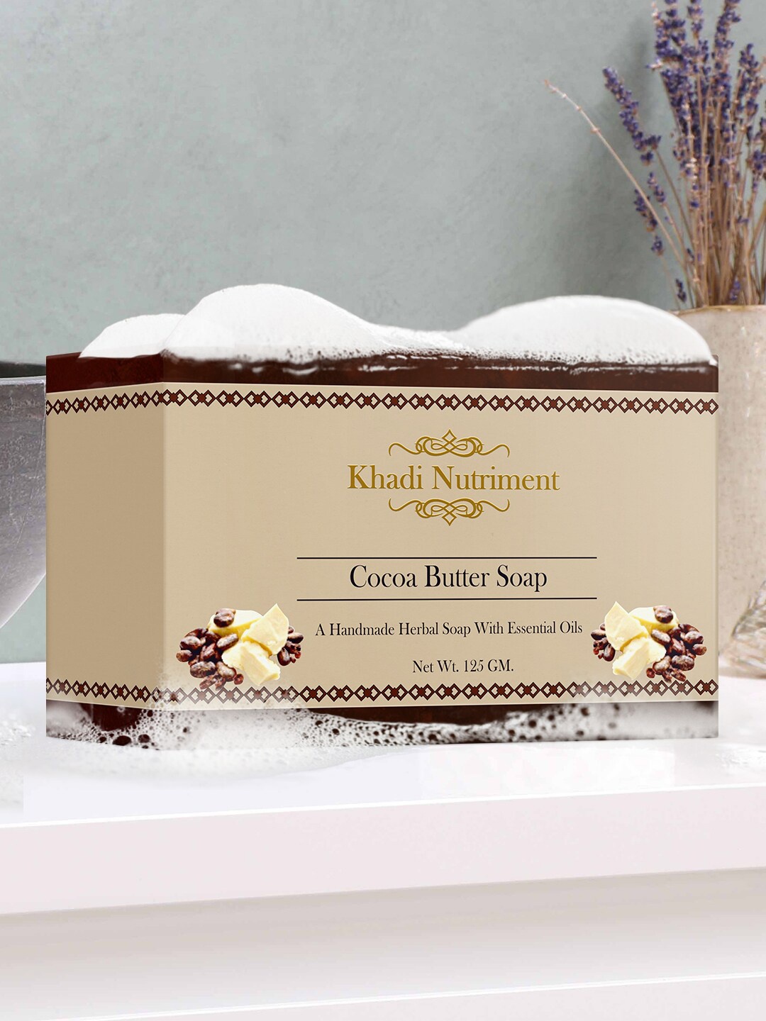 

Nutriment Khadi Set of 5 Cocoa Butter Herbal Soap 125 g each, Beige