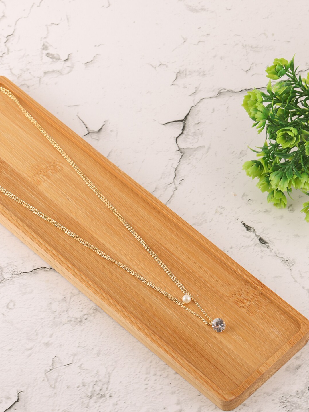Brandsoon Gold-Plated & Grey Brass Antique Necklace