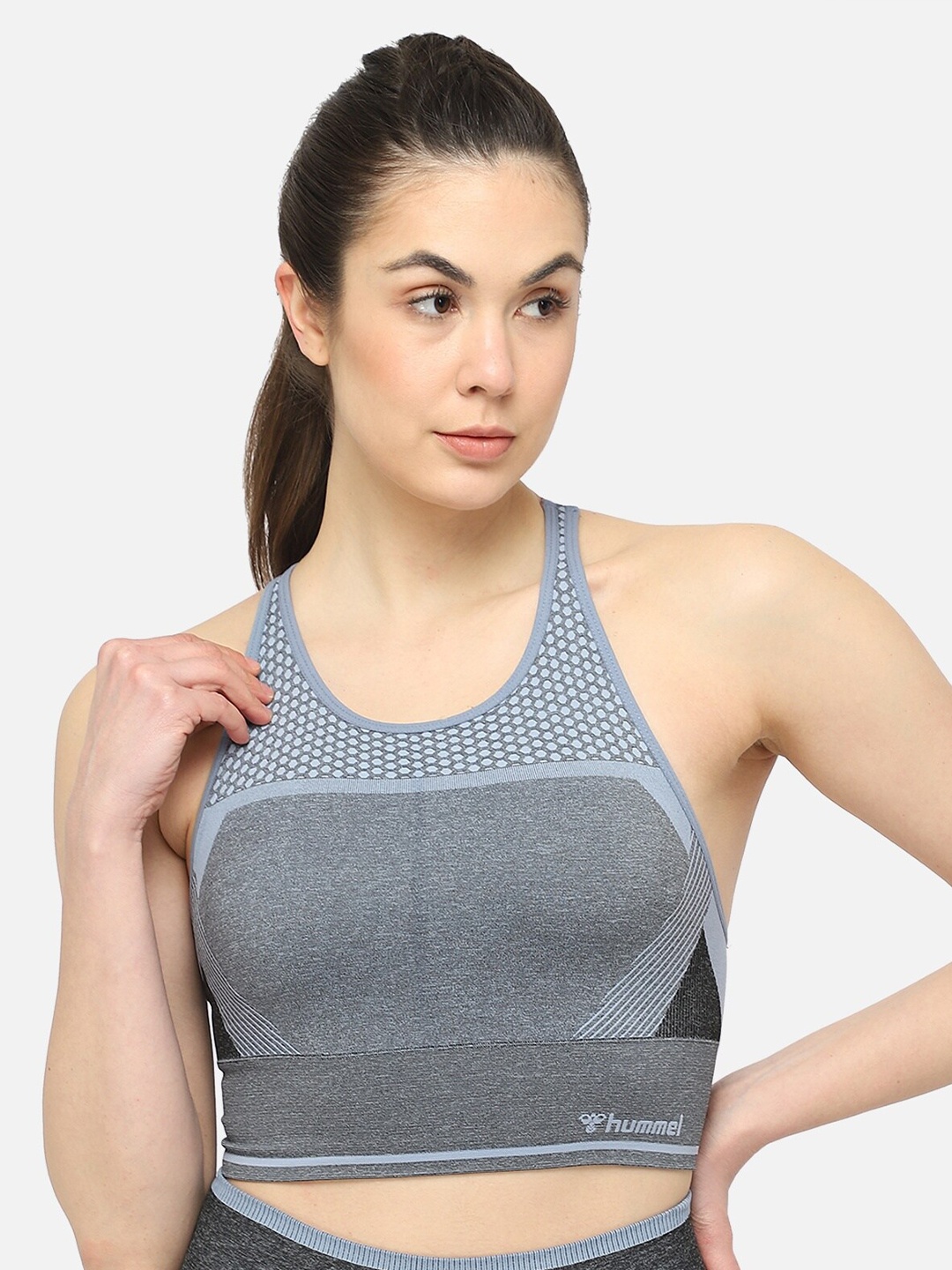 

hummel Black Printed Bralette Crop Top
