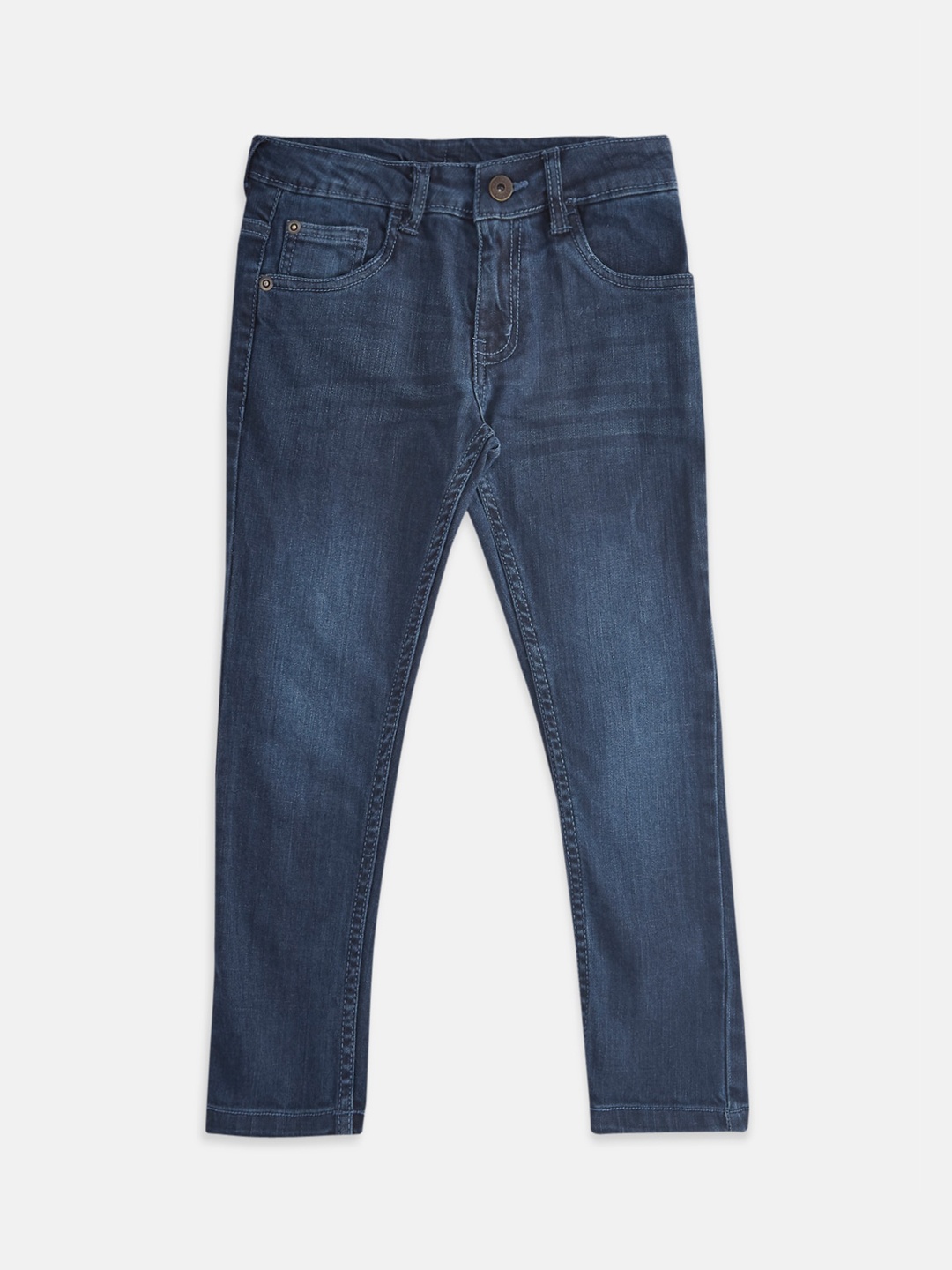 

Pantaloons Junior Boys Blue Tapered Fit Light Fade Jeans