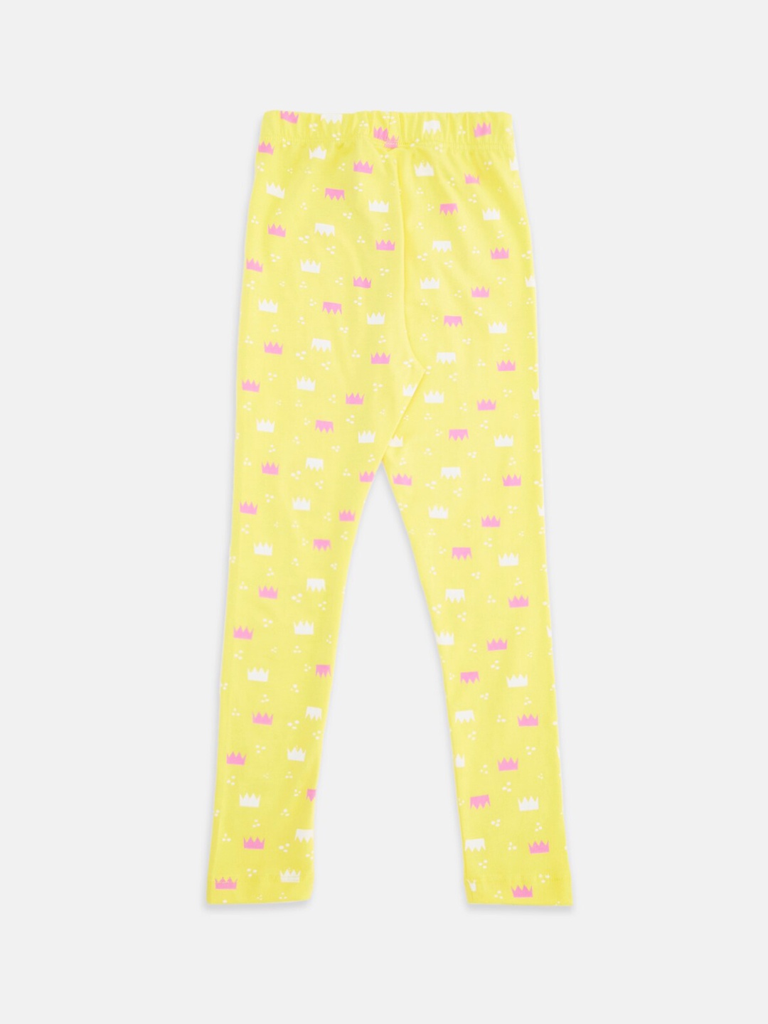 

Pantaloons Junior Girls Melange Printed Leggings, Yellow