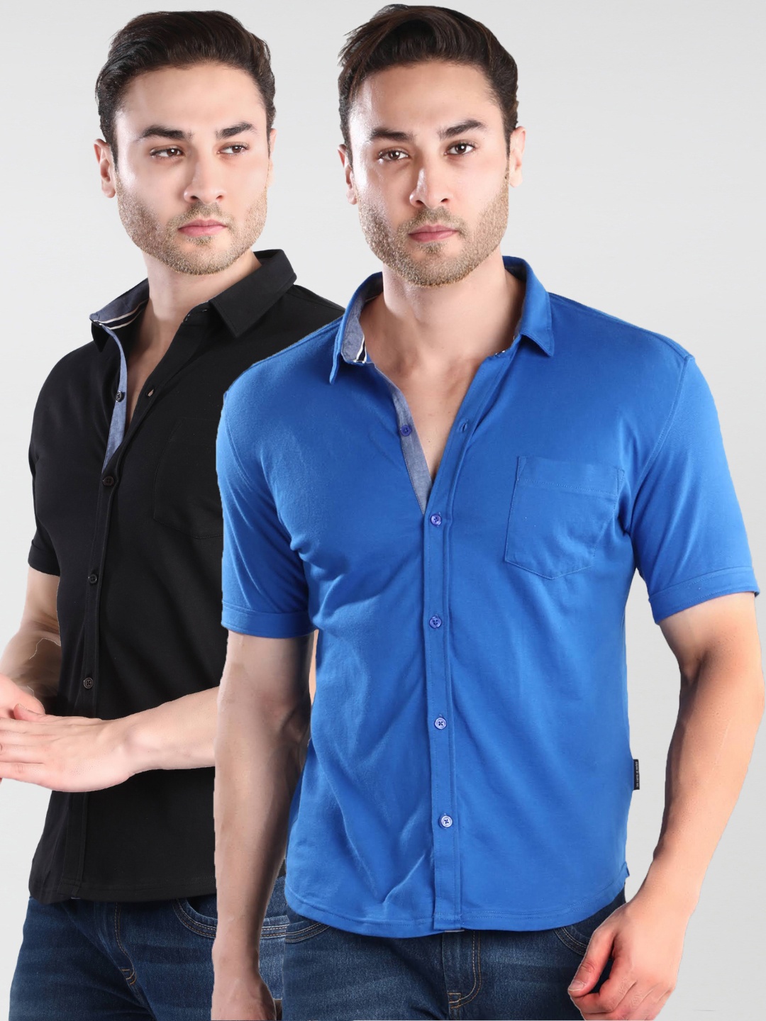 Dream of Glory Inc Men Black 2 Polo Collar Outdoor T-shirt