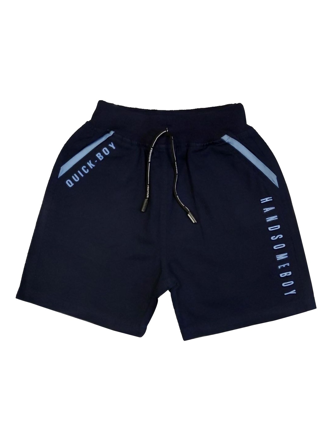 

VEDANA Boys Navy Blue Typography Printed Above Knee Casual Shorts