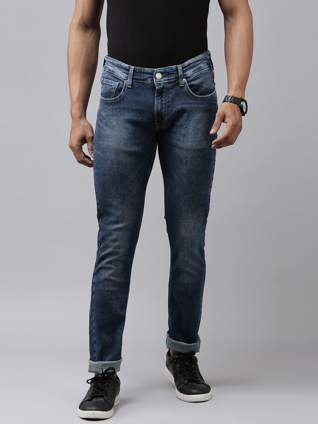 

SPYKAR Men Blue Low-Rise Light Fade Clean Look Jeans
