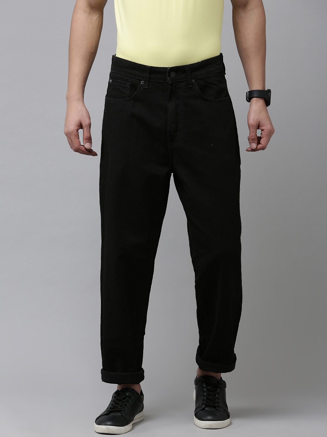 

SPYKAR Men Relaxed Fit Mid-Rise Jeans, Black
