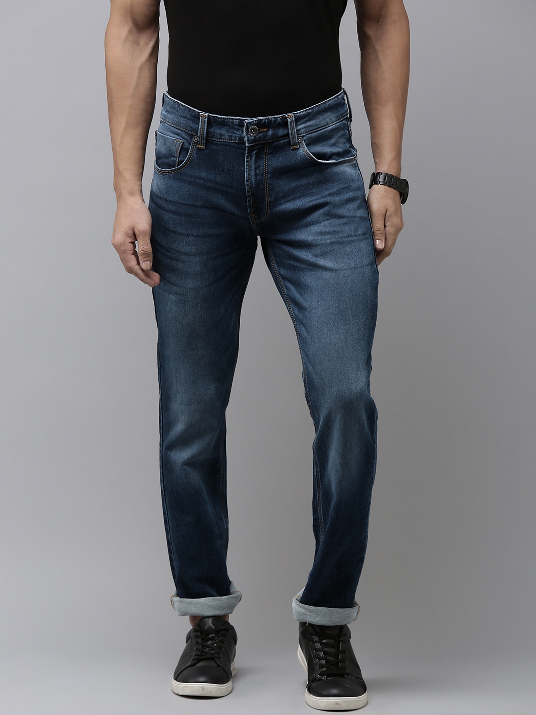 

SPYKAR Men Faded Jeans, Blue