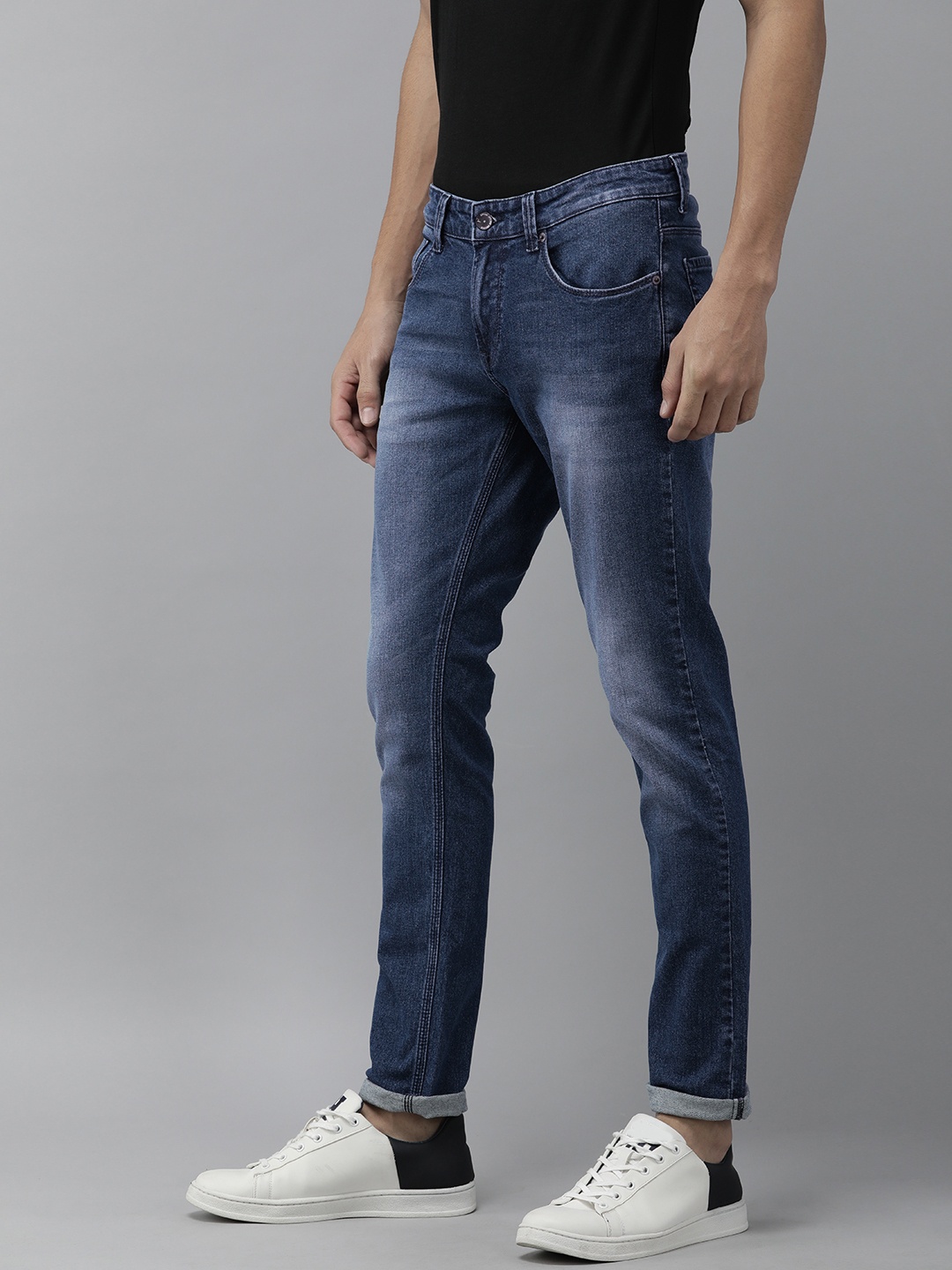 

SPYKAR Men Blue Skinny Fit Low-Rise Light Fade Stretchable Jeans
