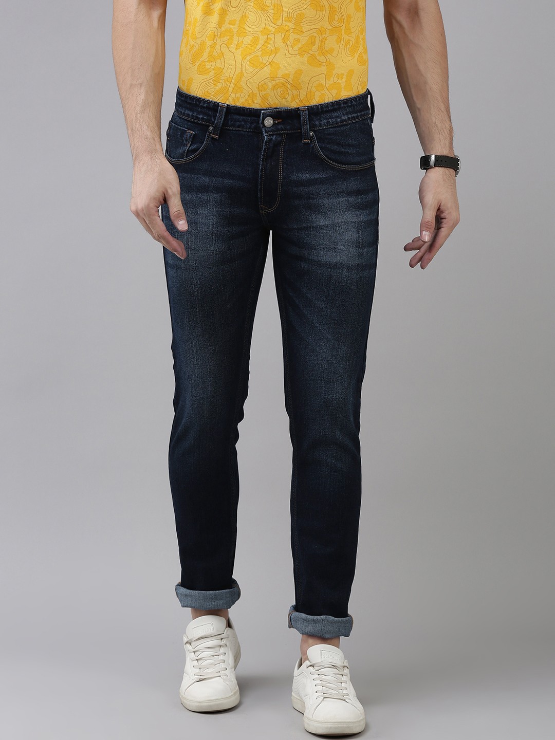 

SPYKAR Men Blue Skinny Fit Low-Rise Light Fade Stretchable Jeans