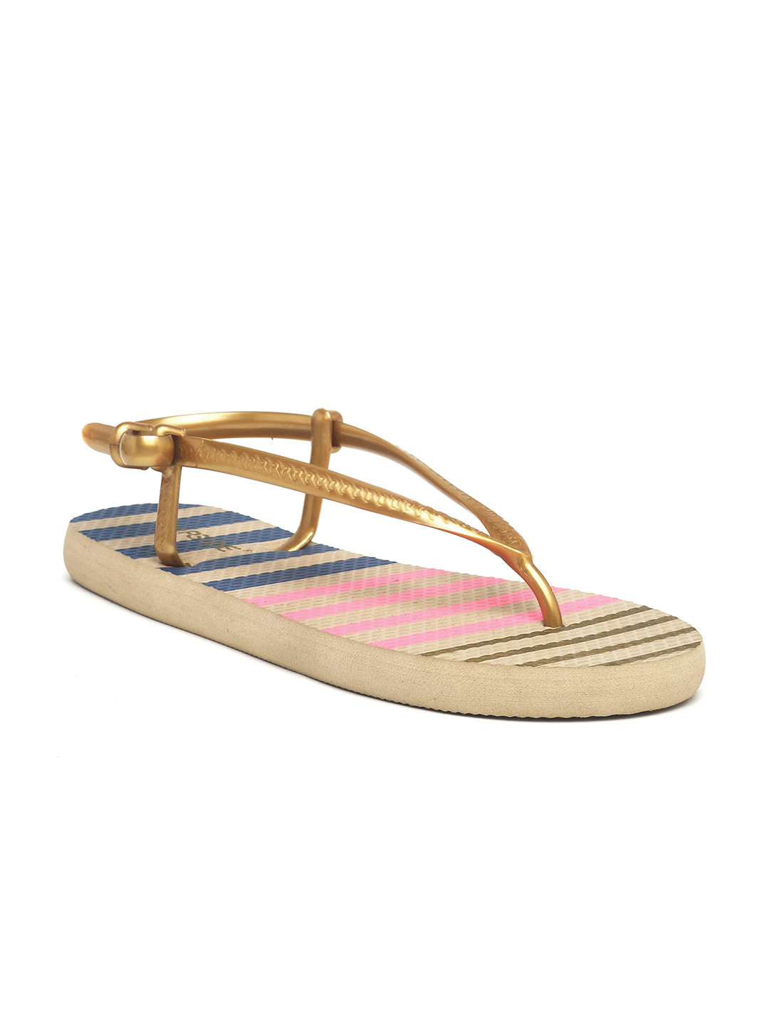 

Flipside Women Beige Striped Plastic Flats