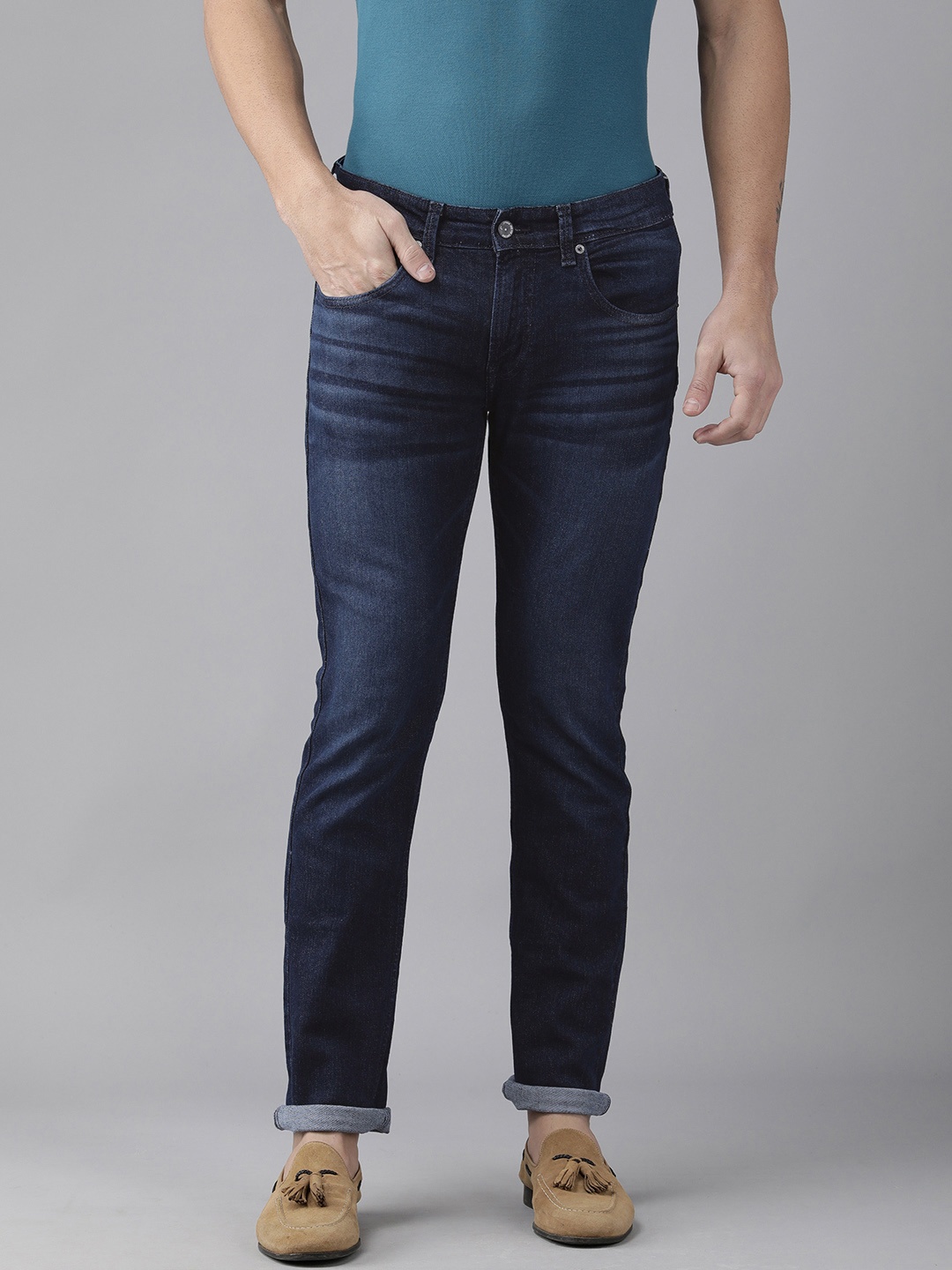 

SPYKAR Men Blue Rover Fit Low-Rise Light Fade Stretchable Jeans