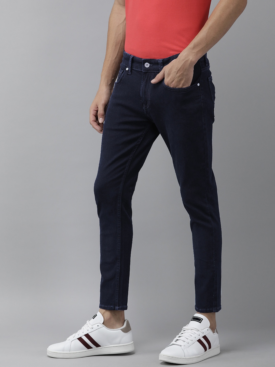 

SPYKAR Men Navy Blue Kano Slim Fit Light Fade Stretchable Jeans
