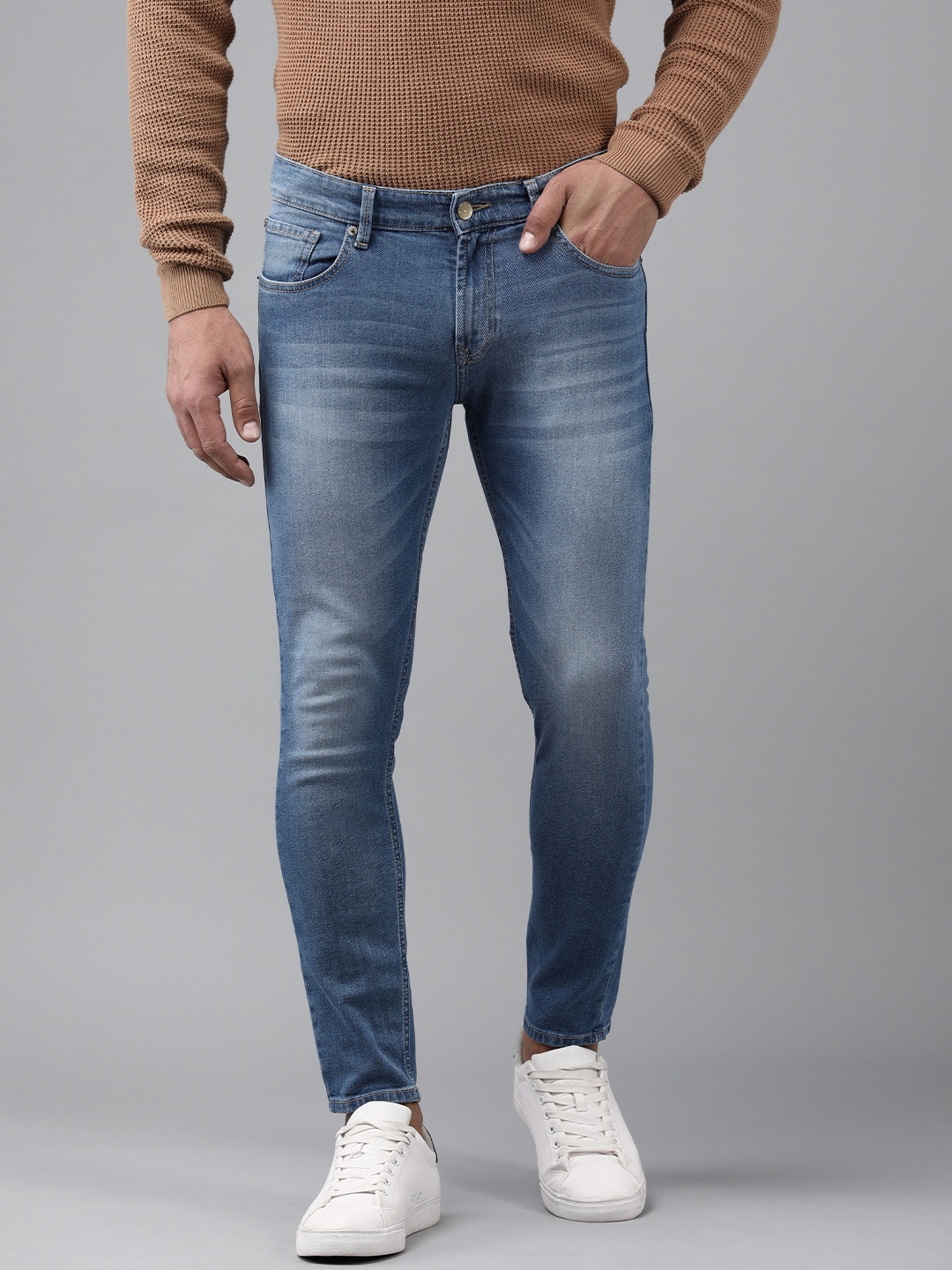 

SPYKAR Men Blue Kano Tapered Fit Light Fade Jeans