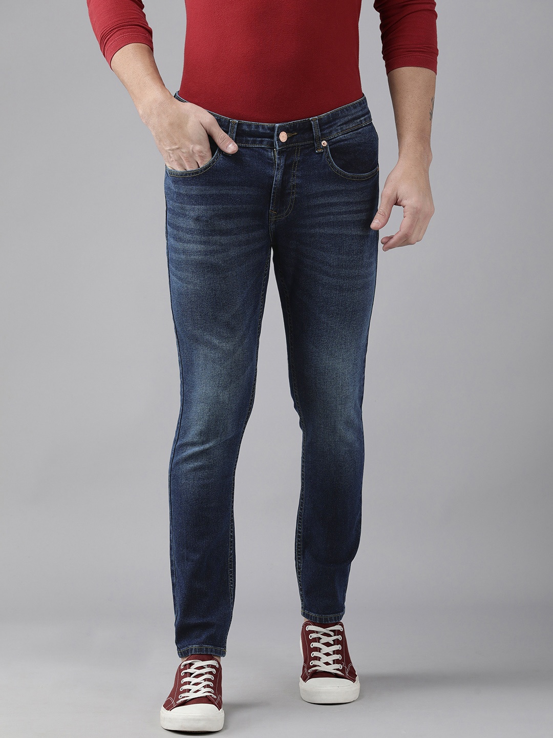 

SPYKAR Men Blue Kano Slim Fit Light Fade Stretchable Jeans
