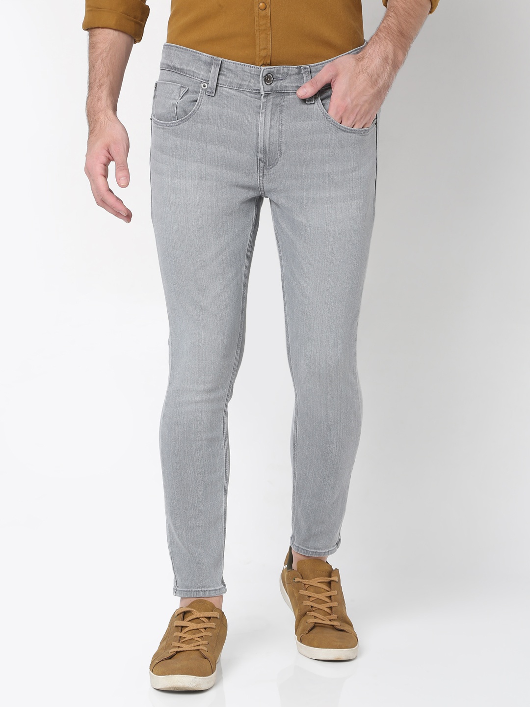 

SPYKAR Men Skinny Fit Stretchable Jeans, Grey