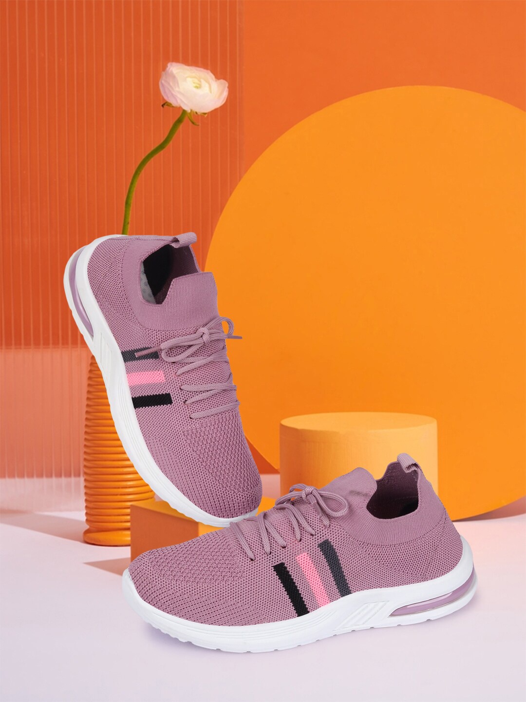 

Longwalk Women Mauve Textile Walking Non-Marking Shoes
