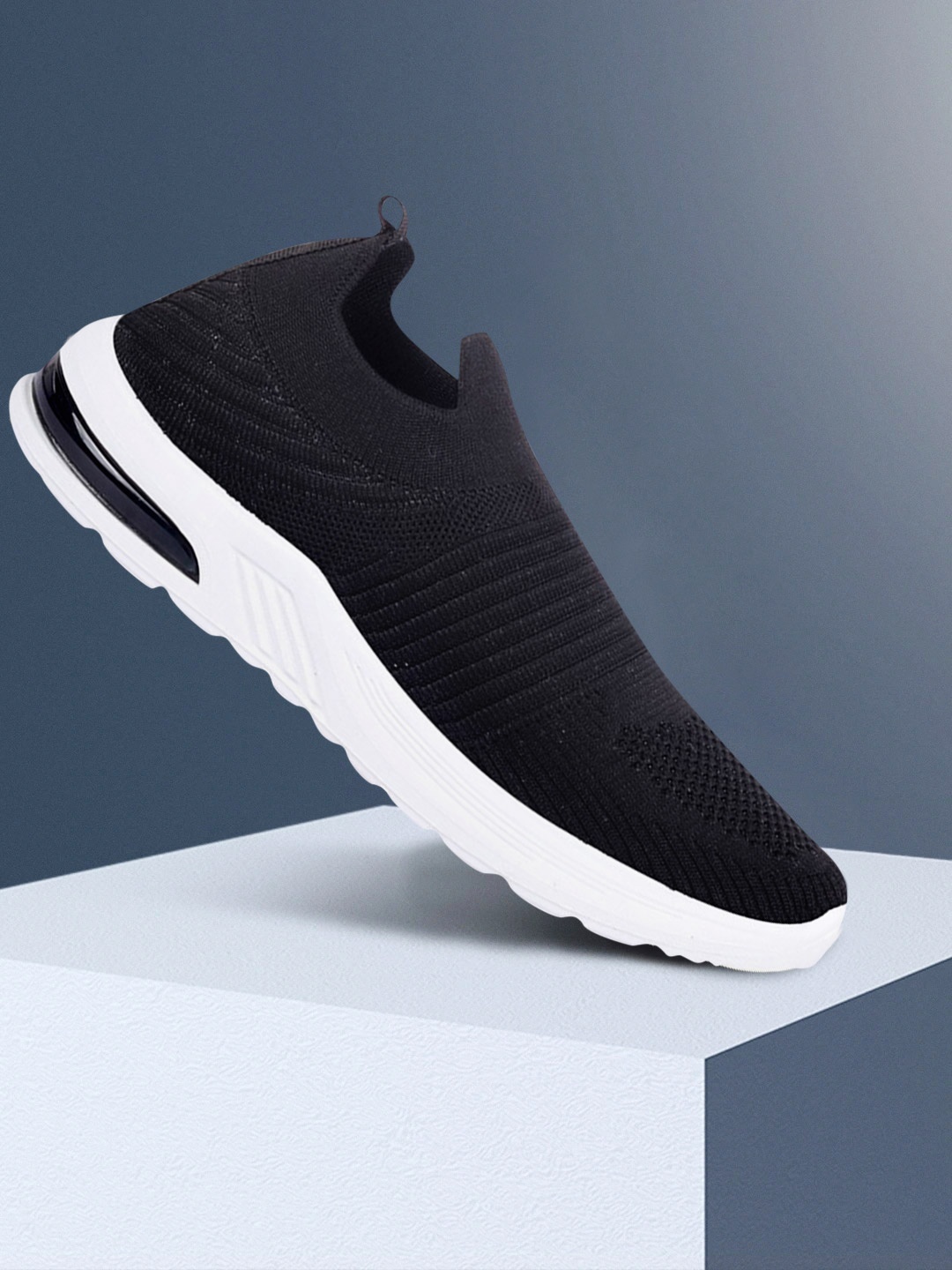 

Longwalk Women Black Textile Walking Non-Marking Shoes