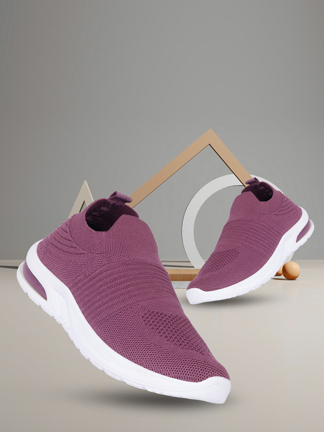 

Longwalk Women Purple Textile Walking Non-Marking Shoes