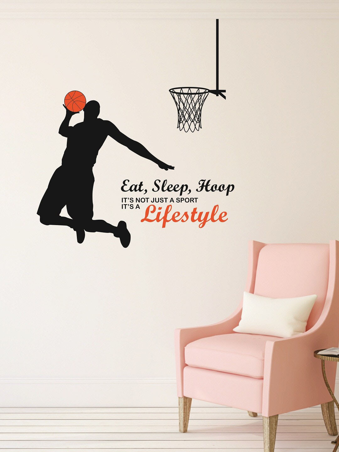 

WALLSTICK Black & Orange Large Vinyl Wall Sticker