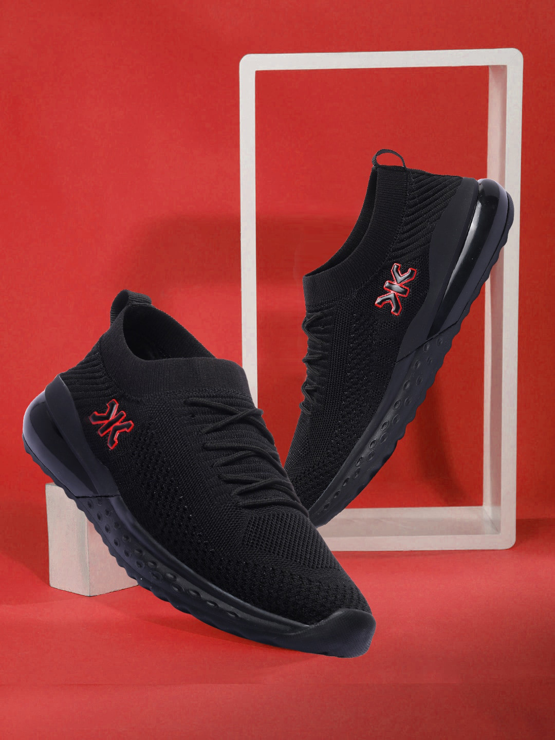 

Killer Men Black Woven Design Regular Sneakers