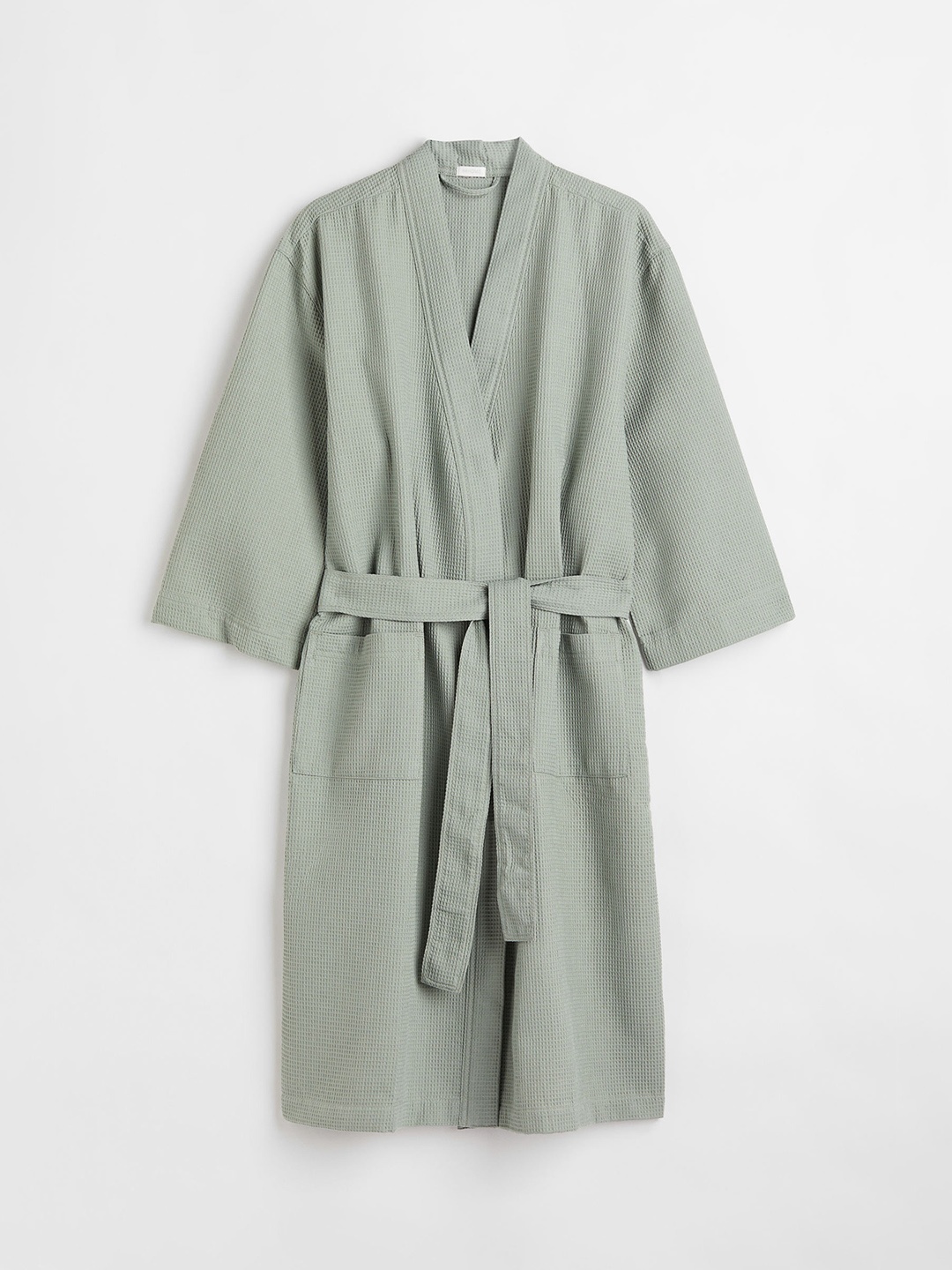 

H&M Women Mint Green Waffled Dressing Gown