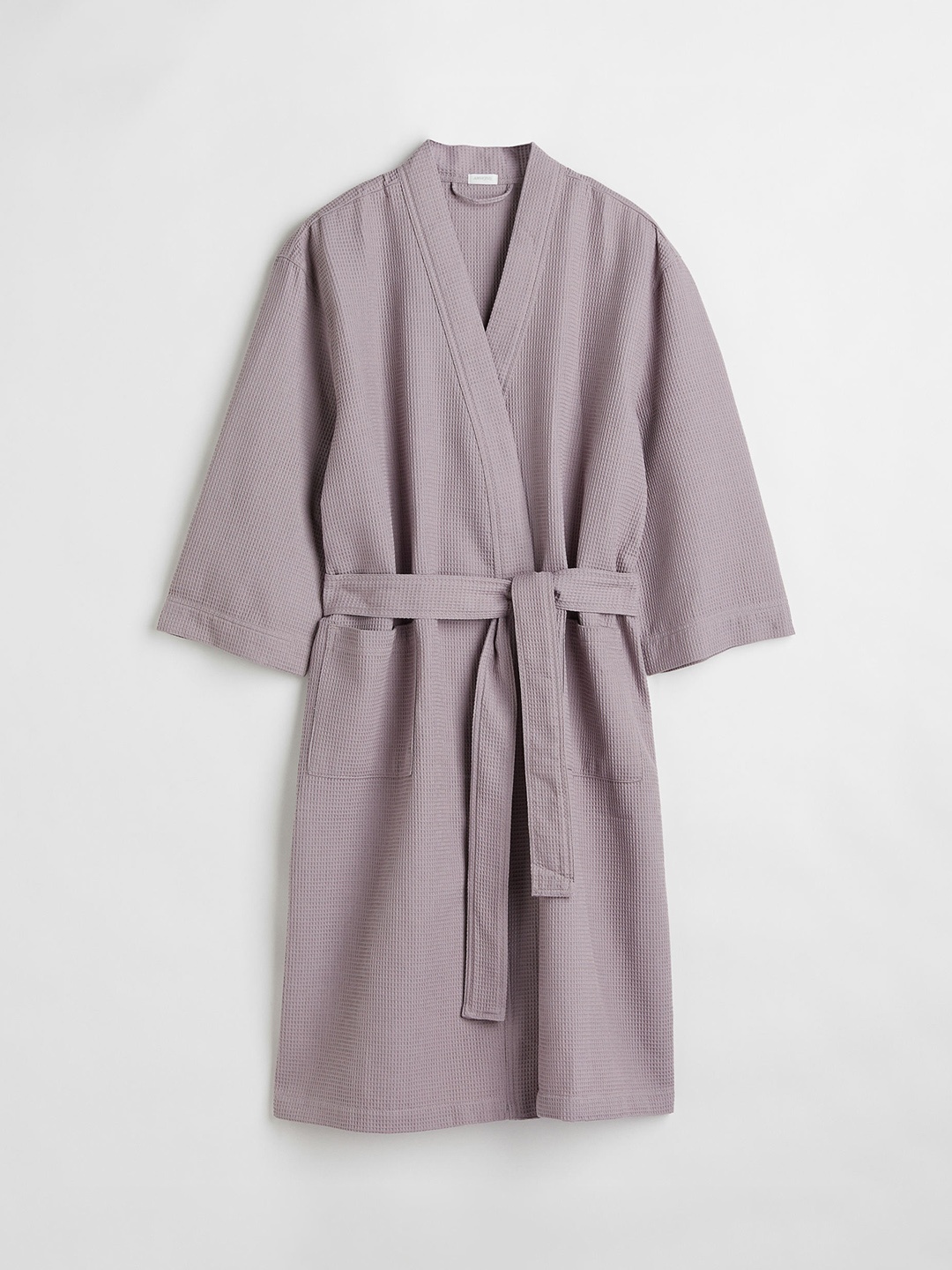 

H&M Women Purple Solid Waffled Dressing Gown