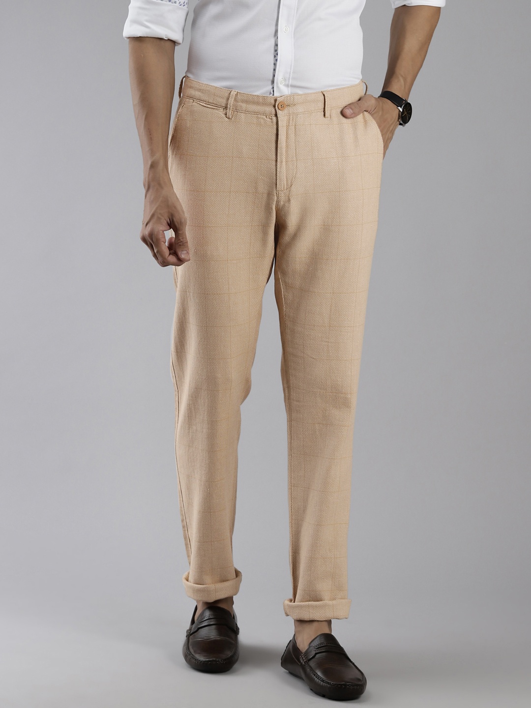 

Blackberrys Men Khaki B-95 Slim Fit Chinos Trousers
