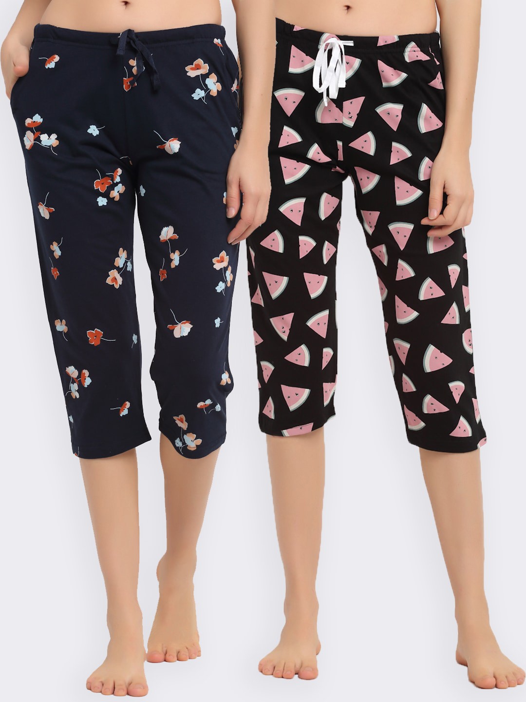 

Kanvin Women Pack of 2 Pure Cotton Lounge Pants, Black