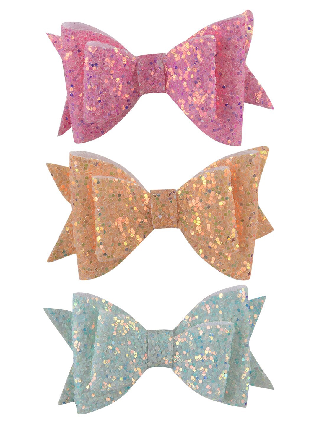 

Aye Candy Girls Assorted Set of 3 Embellished Glitter Small Double Bow Alligator Hair Clip