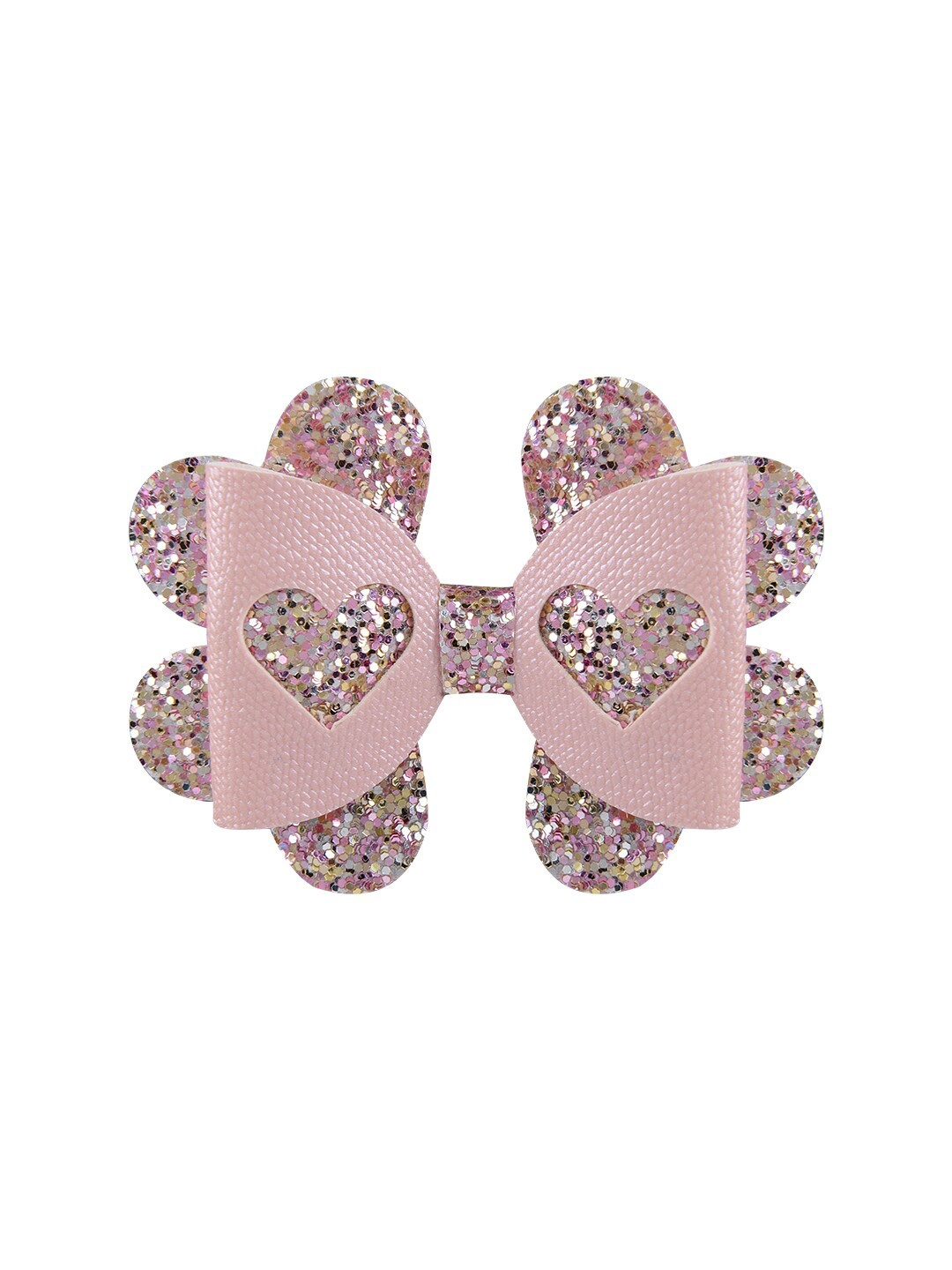 

Aye Candy Girls Pink Embellished Glitter Heart Bow Alligator Hair Clip