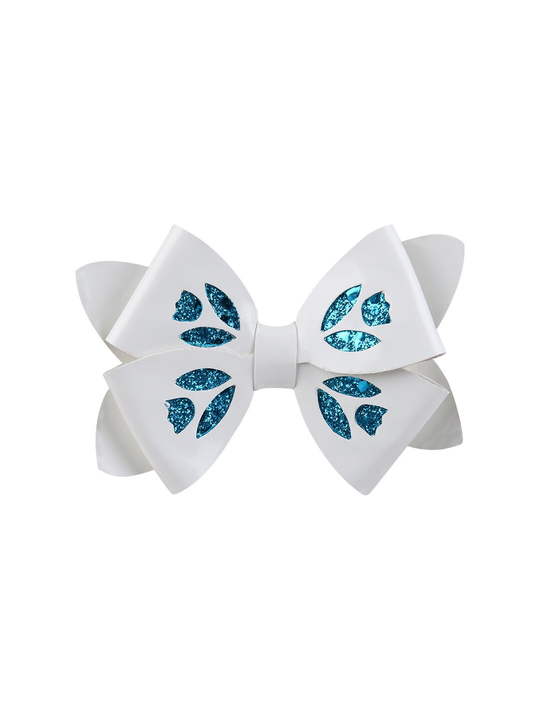 

Aye Candy Girls White & Blue Embellished Bow Alligator Hair Clip