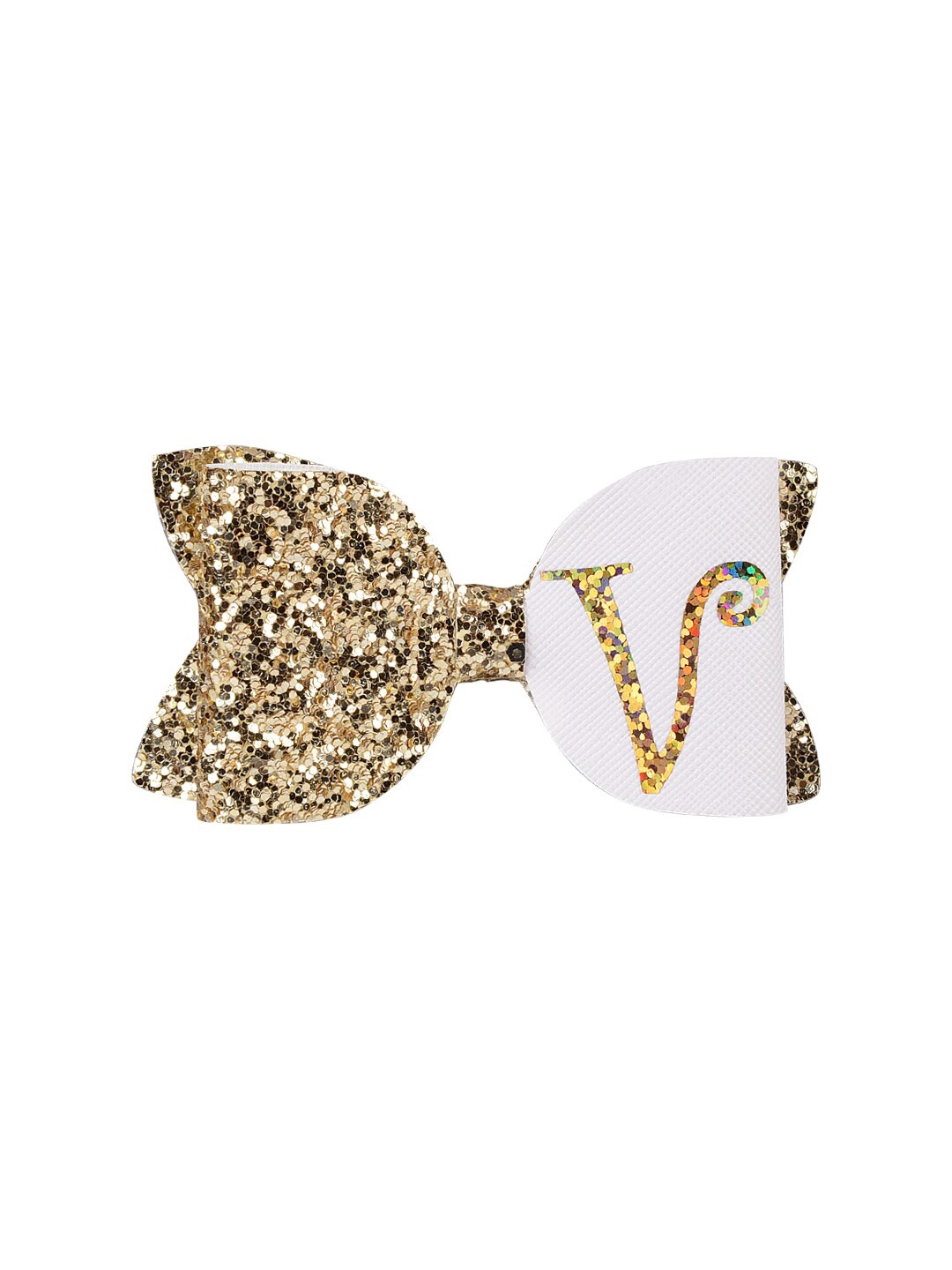 

Aye Candy Girls Gold-Toned & White Embellished Alligator Hair Clip