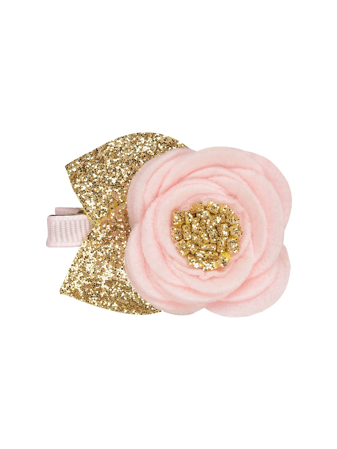 

Aye Candy Girls Pink & Gold-Toned Embellished Alligator Hair Clip