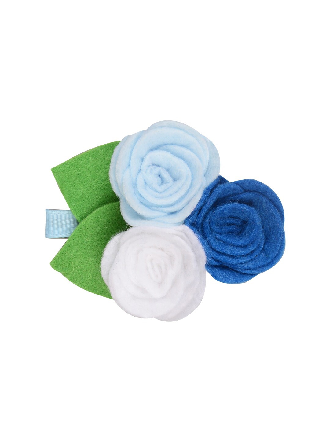 

Aye Candy Girls Blue & White Alligator Floral Clip