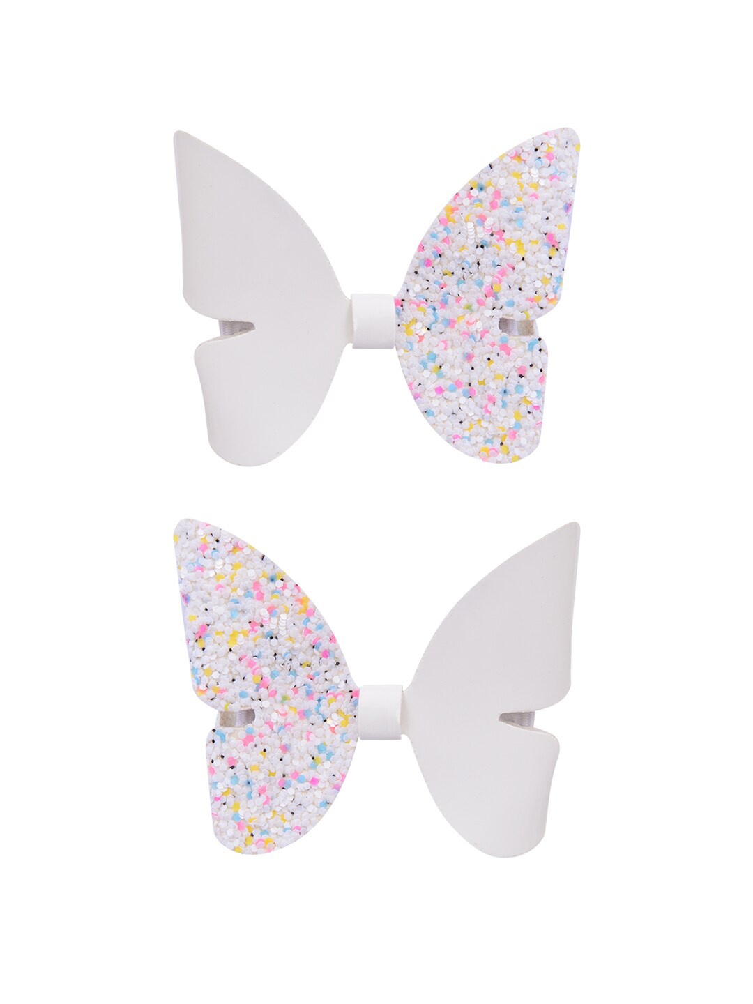 

Aye Candy Girls White Set of 2 Embellished Alligator Hair Clip