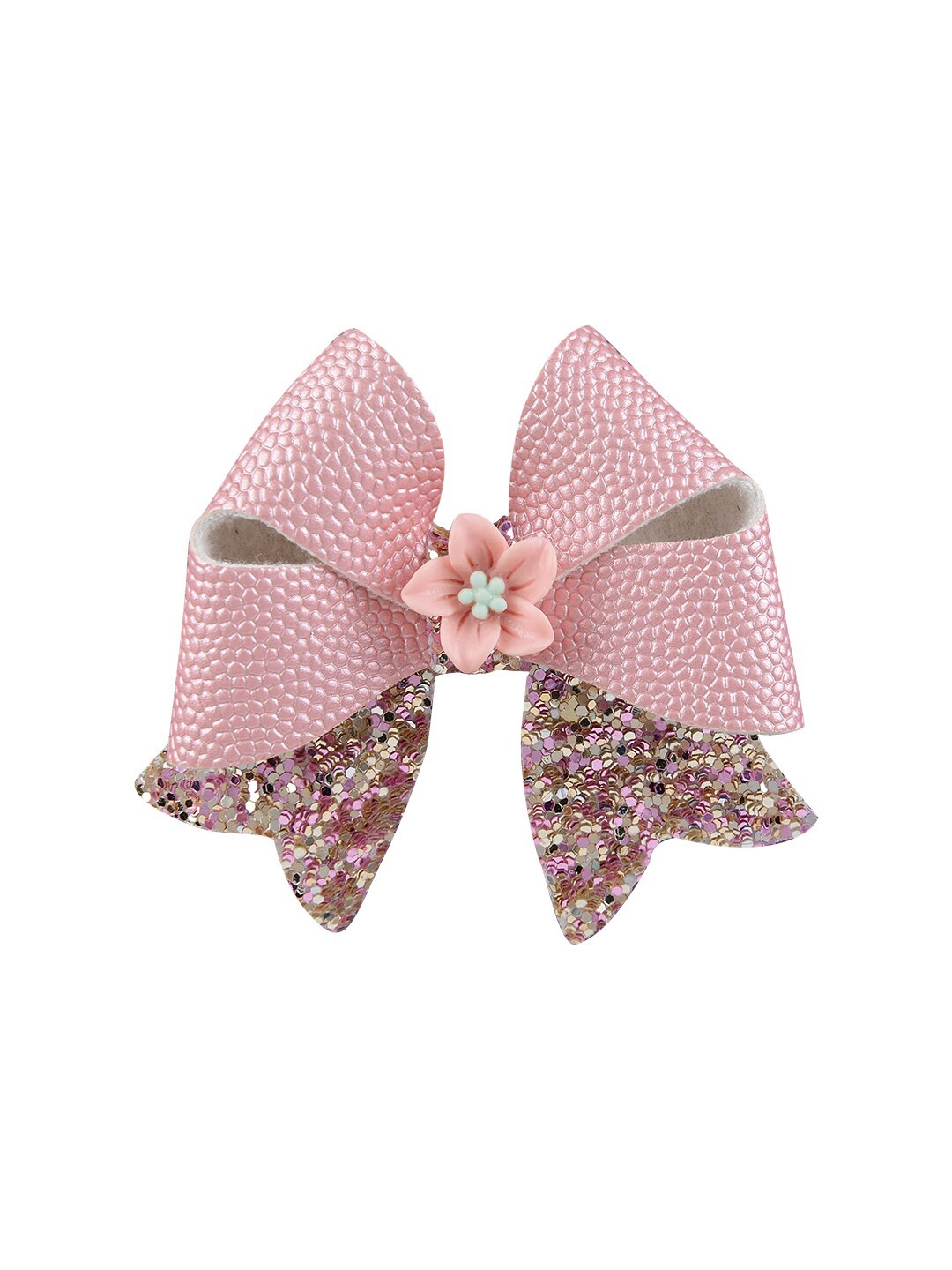 

Aye Candy Girls Pink Embellished Fold Bow Alligator Hair Clip