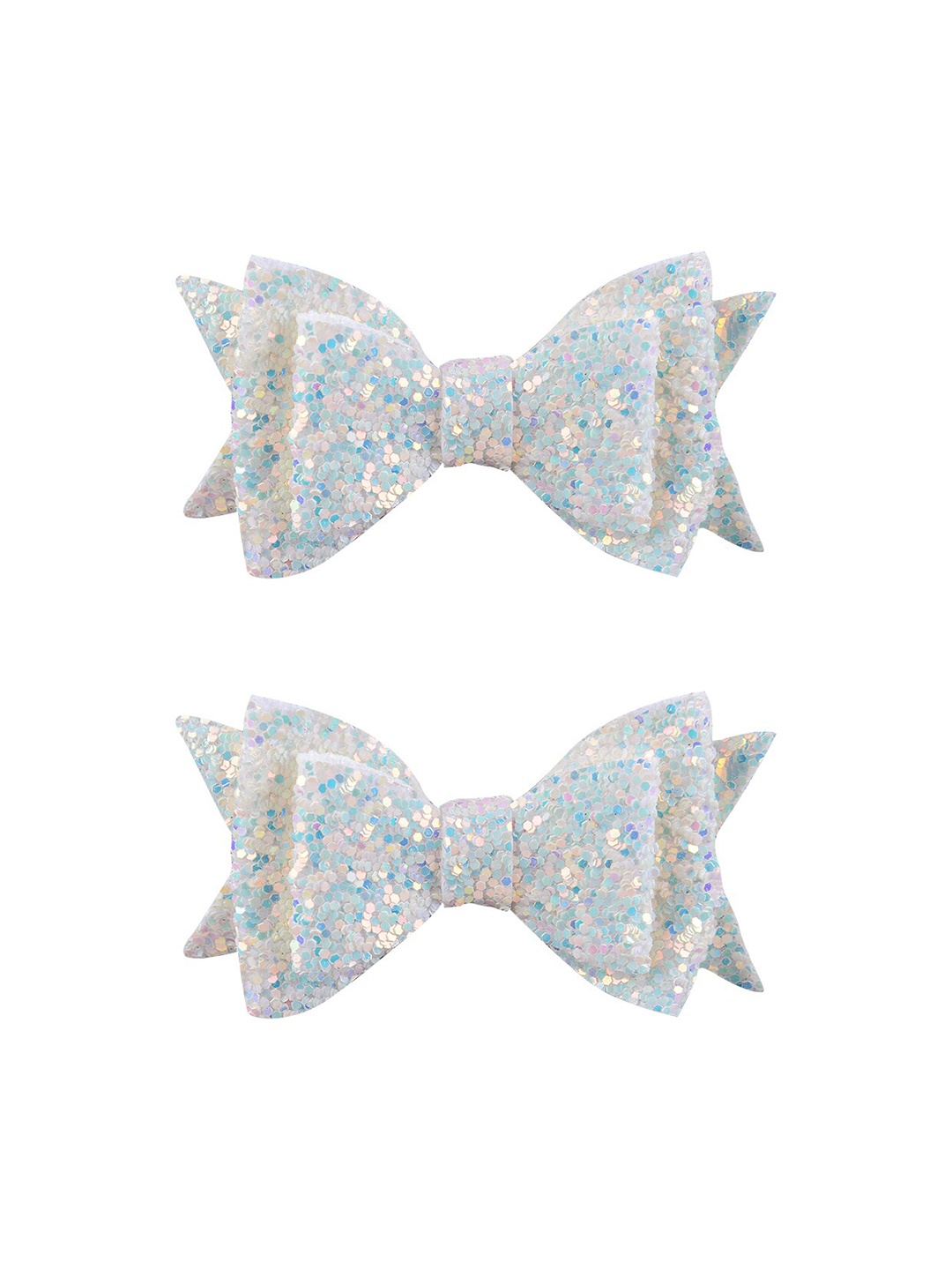 

Aye Candy Girls Blue & White Set of 2 Glittery Alligator Hair Clip