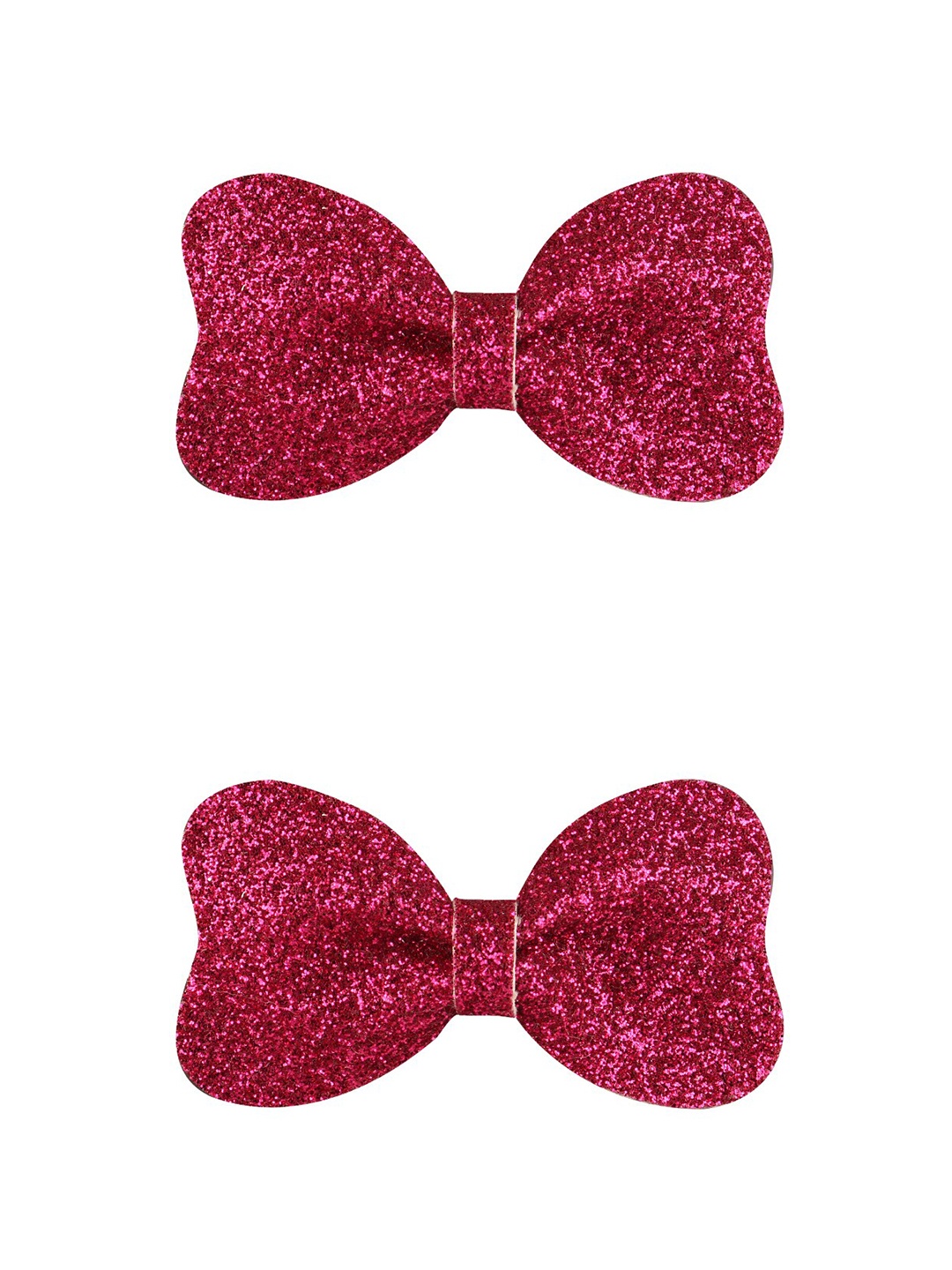 

Aye Candy Girls Set of 2 Magenta Embellished Glitter Small Heart Bow Alligator Hair Clip