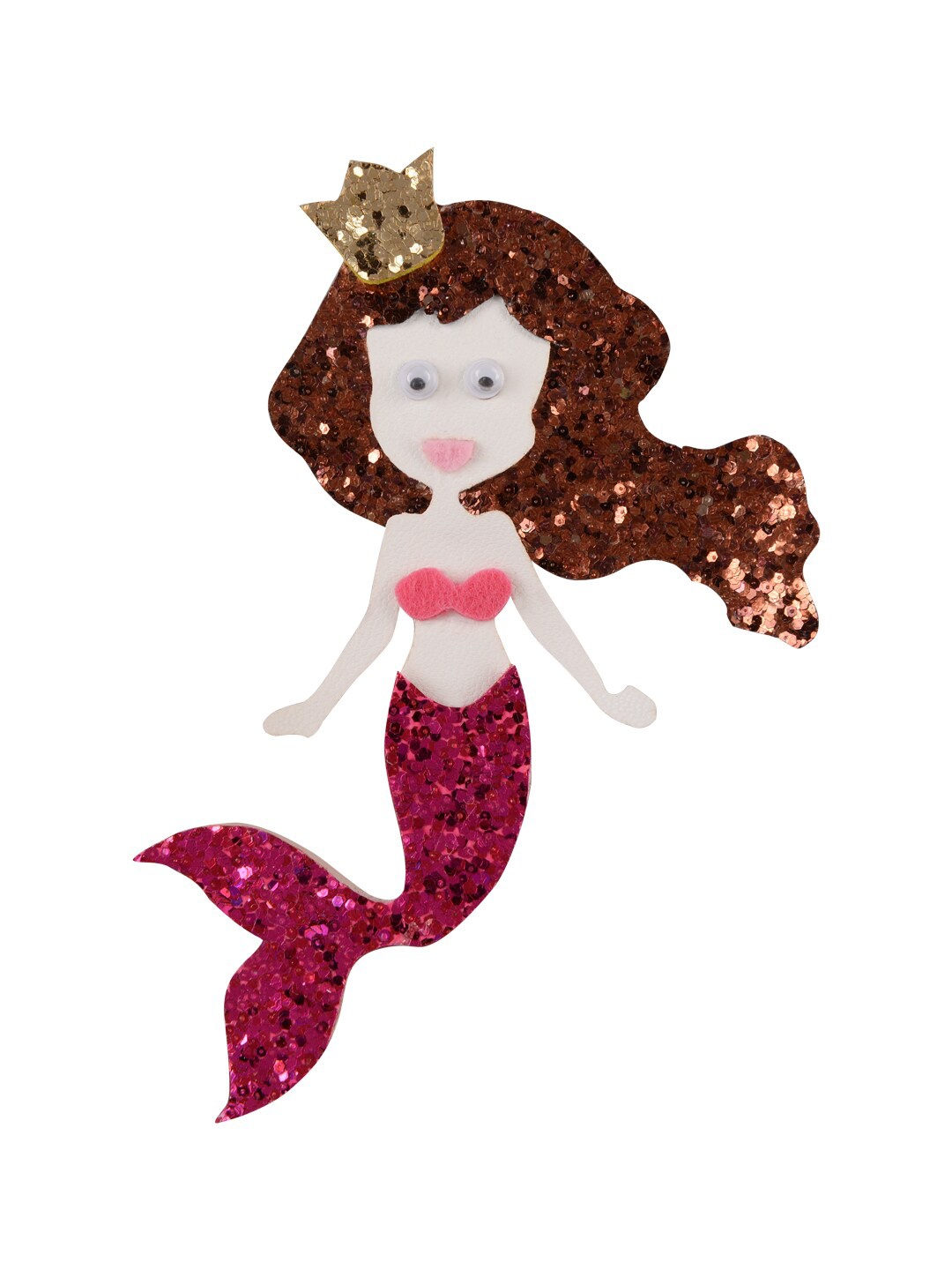 

Aye Candy Girls Pink & Brown Embellished Mermaid Alligator Hair Clip