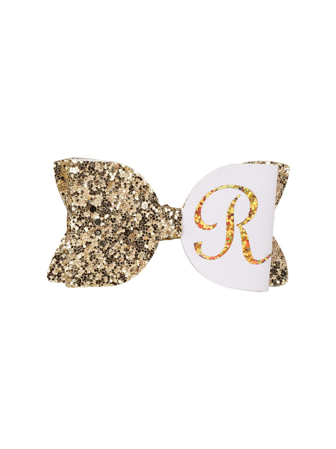 

Aye Candy Girls Gold-Toned & White Embellished Alligator Hair Clip