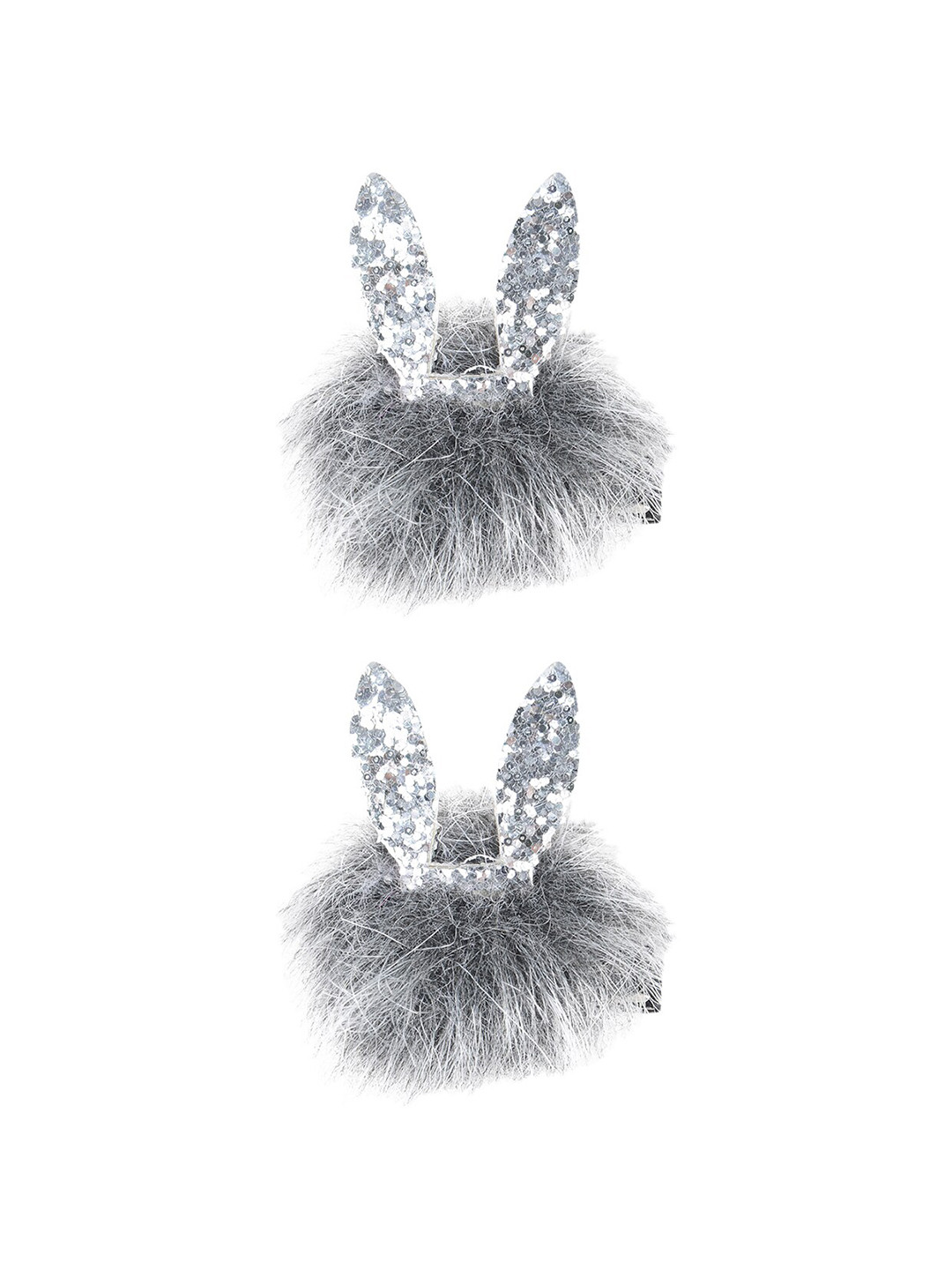 

Aye Candy Girls Grey Set of 2 Fur Alligator Hair Clip