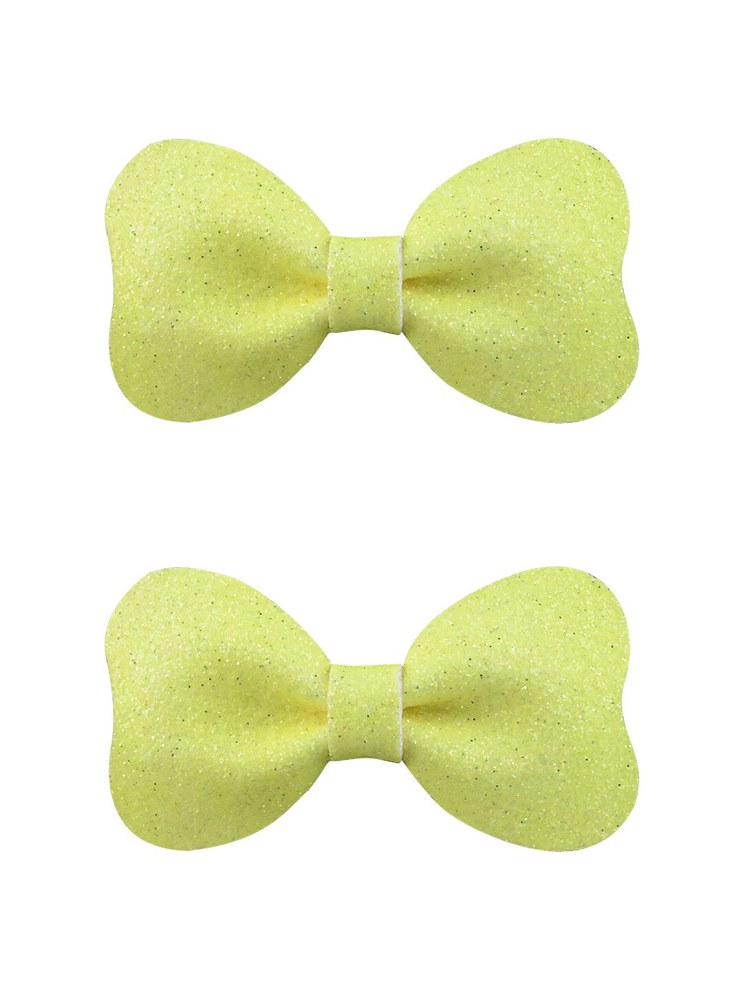 

Aye Candy Girls Pack Of 2 Lime Green Embellished Heart Bow Clips
